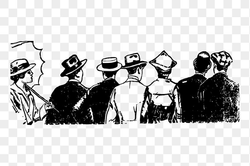 Crowd back png sticker illustration, | Free PNG - rawpixel
