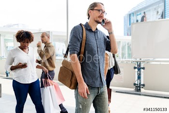 Crowd of people with phones