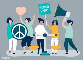 Crowd of protestors rallying to support human.. | Free stock vector - 480479