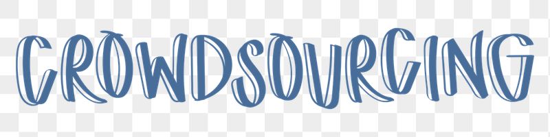 Crowdsourcing png word sticker typography, | Free PNG - rawpixel