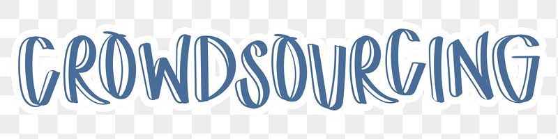Crowdsourcing png word sticker typography, | Free PNG - rawpixel