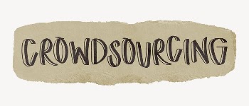 Crowdsourcing word, torn craft paper | Free PSD - rawpixel
