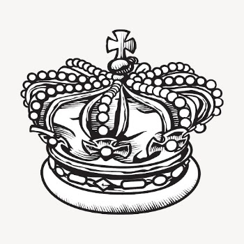Crown clipart, object illustration vector. | Free Vector - rawpixel
