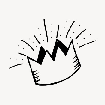 Crown doodle clipart, object illustration | Free PSD - rawpixel