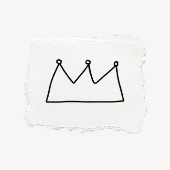 Crown doodle clipart, ripped paper | Free PSD - rawpixel
