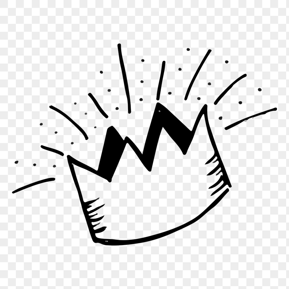 Crown doodle png sticker, object | Free PNG - rawpixel