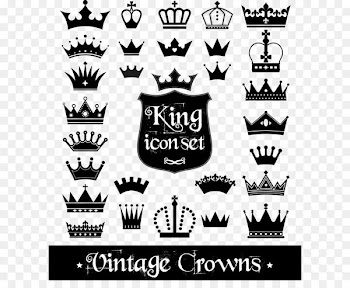 Crown Euclidean vector - Hand painted black crown 