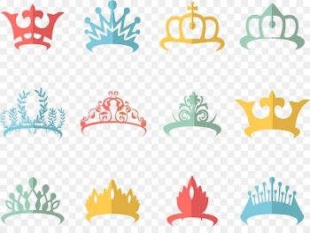 Crown of Queen Elizabeth The Queen Mother Monarch - Hand-painted colorful crown crown 
