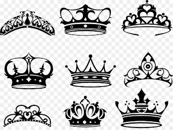 Crown of Queen Elizabeth The Queen Mother Tattoo King - Hand painted black crown 