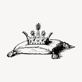 Crown on cushion clipart, vintage | Free Vector - rawpixel