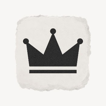 Crown ranking icon, ripped paper | Free Icons - rawpixel