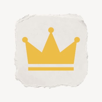 Crown ranking icon, ripped paper | Free Icons - rawpixel