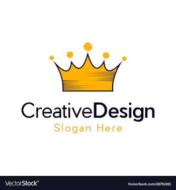 Crown royalty objective creative business logo vector image