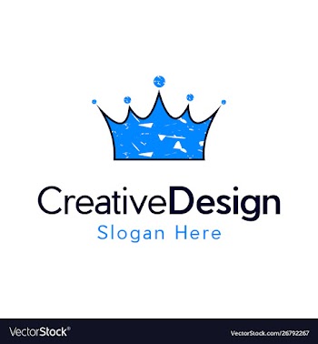 Crown royalty objective creative business logo vector image