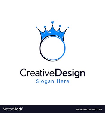 Crown royalty objective creative business logo vector image