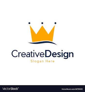 Crown water creative business logo design vector image