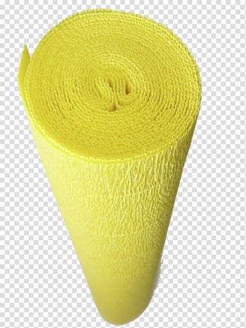 Crêpe paper Yellow, crepe paper transparent background PNG clipart