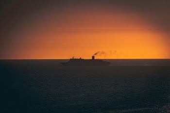 cruise ship on body of water