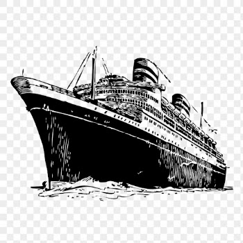 Cruise ship png, vintage transport | Free PNG Illustration - rawpixel