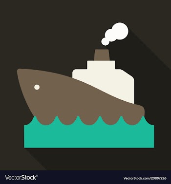 Cruise ship retro styled cruise ship on the ocean vector image