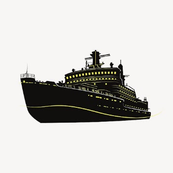 Cruise ship silhouette clipart, vehicle | Free Photo - rawpixel