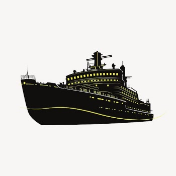 Cruise ship silhouette clipart, vehicle | Free Vector - rawpixel