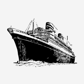 Cruise ship, vintage transport illustration. | Free Photo Illustration - rawpixel