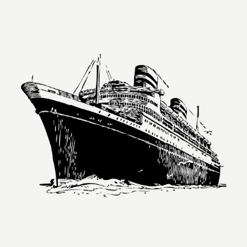 Cruise ship, vintage transport illustration | Free PSD Illustration - rawpixel