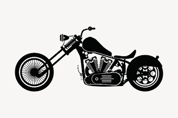 Cruiser motorcycle collage element illustration | Free Vector - rawpixel