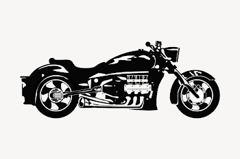 Cruiser motorcycle collage element illustration | Free Vector - rawpixel