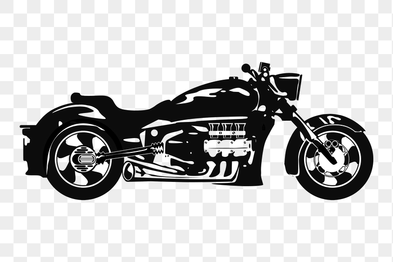 Cruiser motorcycle png sticker illustration, | Free PNG - rawpixel