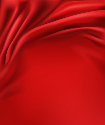 Crumpled and wavy, luxury red silk or satin fabric background Free Vector