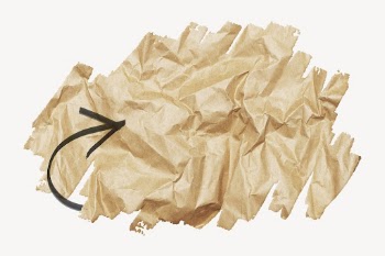 Crumpled brown paper badge, texture | Free PSD - rawpixel