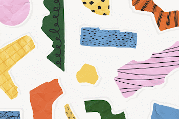 Crumpled paper pieces, Memphis pattern | Free Vector - rawpixel