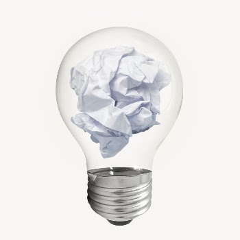 Crumpled paper sticker, light bulb | Free PSD - rawpixel