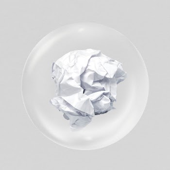 Crumpled paper sticker, writer's block | Free PSD - rawpixel