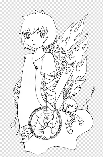 Cruz free line art transparent background PNG clipart