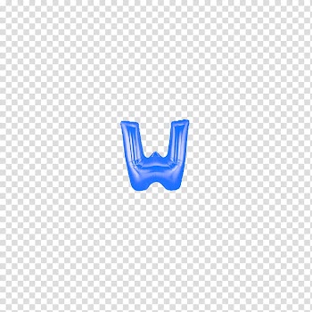 Cry Baby, blue W balloon transparent background PNG clipart