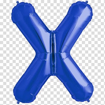 Cryba, blue balloon X transparent background PNG clipart