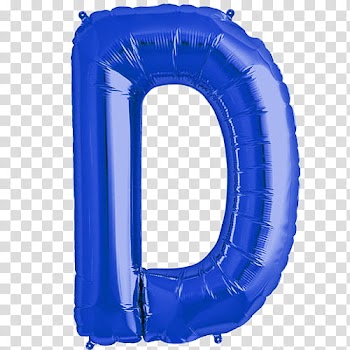 Cryba, blue D balloon transparent background PNG clipart