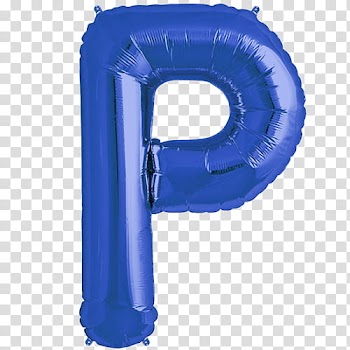 Cryba, blue P balloons transparent background PNG clipart