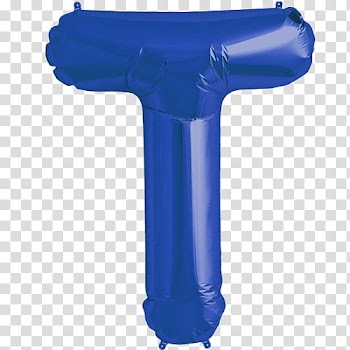 Cryba, blue T balloon transparent background PNG clipart