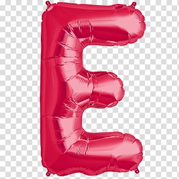 Cryba, red E balloon transparent background PNG clipart