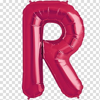 Cryba, red letter R balloon transparent background PNG clipart