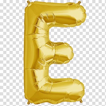 Cryba, yellow E balloon transparent background PNG clipart