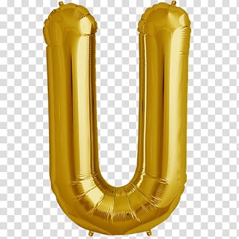 Cryba, yellow U balloon transparent background PNG clipart