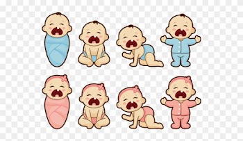 Crying Baby Cartoon Vector - Baby Cartoon Vector