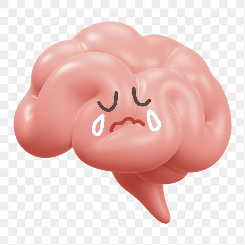 Crying brain png sticker, 3D | Free PNG - rawpixel