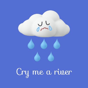 Crying cloud Instagram post template, | Free Vector Template - rawpixel