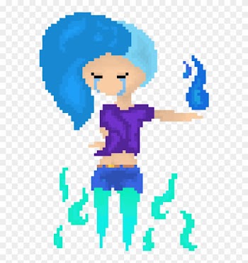 Crying Majestic Girl Pixel Art By Meelearcher - Crying Pixel Girl